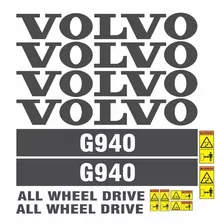 Kit Etiquetas + Adesivos Motonivaladora Volvo G940