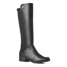 Bota Feminina Pegada Montaria Cano Longo Couro Lycra 282063