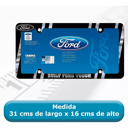 Marco Portaplaca 2 Pzas Metal Original Ford F150 3.5 2015 Foto 4