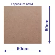 Chapa Mdf Cru 50x50 Cm 6mm De Espessura - 1 Unidade