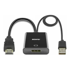 Adaptador Hdmi A Displayport Para Laptop, Xbox 360 One, Ps4 