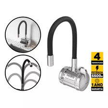 Torneira Elétrica Flexível De Parede Para Cozinha Hydra Cor Preto / Metalizado 127v