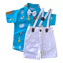 Roupa Infantil Temática Arca De Noé Menino Aniversario