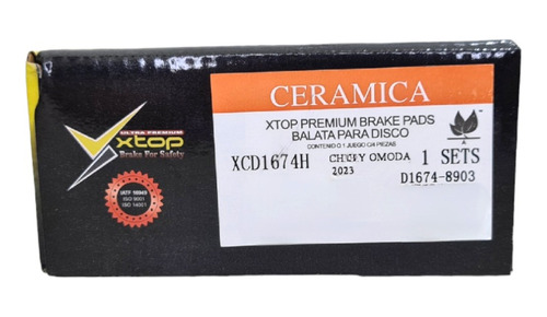 Balatas Delanteras Chery Omoda 5 1.5t 2023- Adelan Xcd1674h  Foto 6