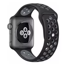 Correa Para Applewatch Deportiva Negro Gris 42 /44 /45mm