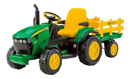 Tractor A Batería Para Niños Peg Perego John Deere Ground Force  Color Verde/amarillo 127v