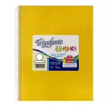 Cuaderno Espiralado 100 Hjs Triunfante T/dura Vinilico 21x27 Color Amarillo