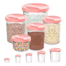 Kit Com 5 Potes De Rosca Para Mantimentos Alimentos! Mantenha Seus Alimentos Conservados