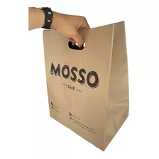 Bolsa Kraft Asas 30x20x40 Impresa!!! C/ Envío 100 Pz Mod#b4