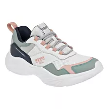 Tenis Chunky 360 Nebula Color Blanco Para Mujer Tx3