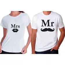 Kit De Camisetas P/ Casal Mrs E Mr