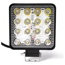 Unidade Farol De Milha Led Quadrad 48w 10v/30v Jeep/caminhão