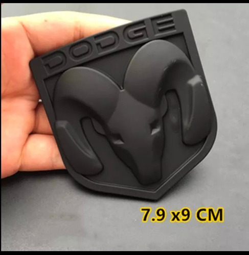 Logo Emblema Dodge Color Negro-mate Nuevos Metal Foto 2