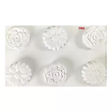 Molde Bombón Flores 6 Cavidades Placa 26cm - Cc