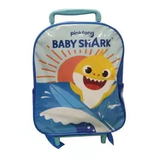 Mochila Con Carro De Baby Shark Chica