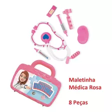 Maletinha Médica Rosa Menina De Briquedo Infantil Completa