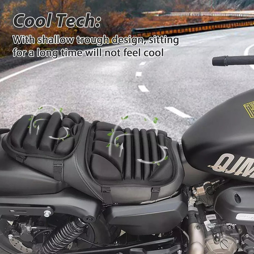 Moto Amortiguador Y Transpirable Asiento Doble 3d Cojn Foto 6