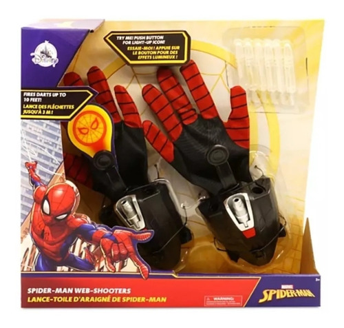 Spiderman Guantes Reflector Y Lanza Dardos Disney Original