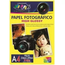 Papel Fotográfico 180g A4 High Glossy C/ 10 Folhas Off Paper