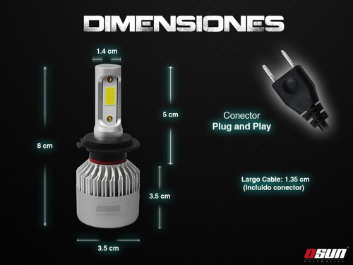 Kit Led 2 Caras 36w H3,9005,5202,880,h7,h11,9006,h1 S2 Baja Foto 9