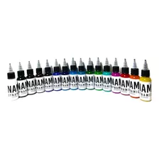 Tinta Nacional Nam Dynamic Tattoo - Paleta De Colores X 16 