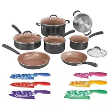 Juego Bateria Cocina Cuisinart 11 Pzs Ceramica + Regalo Kit