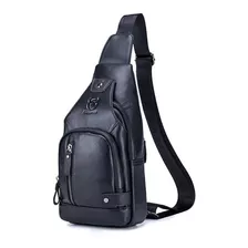 Pechera Mochila Morral Hombre Cuero Genuino Bullcaptain