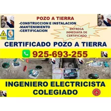 Pozo Tierra Certificado Entrega Inmediata En Todo Lima