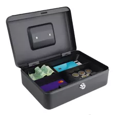 Caja Dinero Fuerte Seguridad / Cashbox Metálica Mediana Mate Color Negro Mate