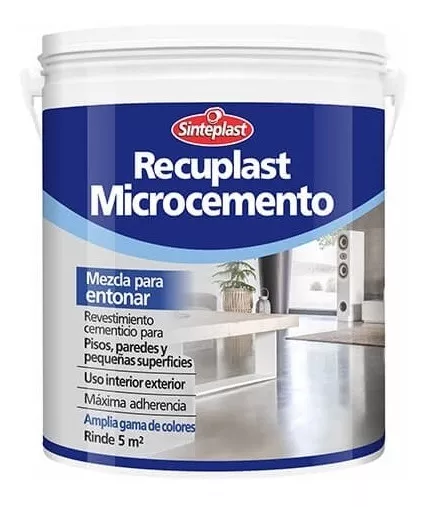 Recuplast Microcemento Pisos  Blanco25kg Sinteplast F R