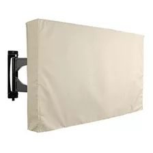 Cubierta De Tv Exterior, Beige Protector Universal Resistent