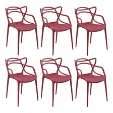 Kit 6 Cadeiras Allegra Cereja Rivatti (6un)