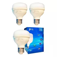 Kit 2 Lâmpadas Super Bulbo Alta Potência Led 20w 6500k