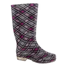 Bota Lluvia Urbana Estampada Pvc Varios Talles Impermeable