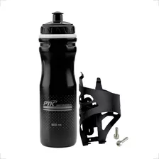 Garrafinha Squeeze Água 600ml Bike Mtb Isotérmica C/ Suporte