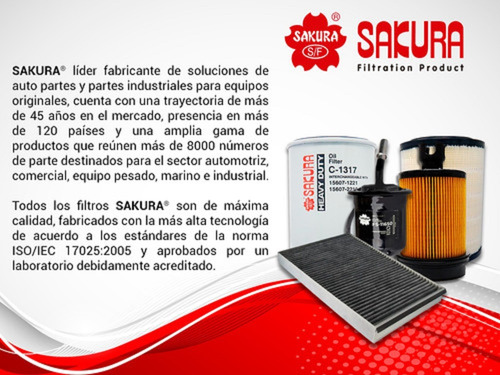 Filtro Aceite Sakura Para Lexus Sc430 4.3l Gas 2002-2010 Foto 2