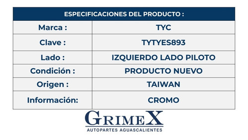 Espejo Toyota Pickup 1989-1990-91-92-93-1994-1995 Cromo Ore Foto 4