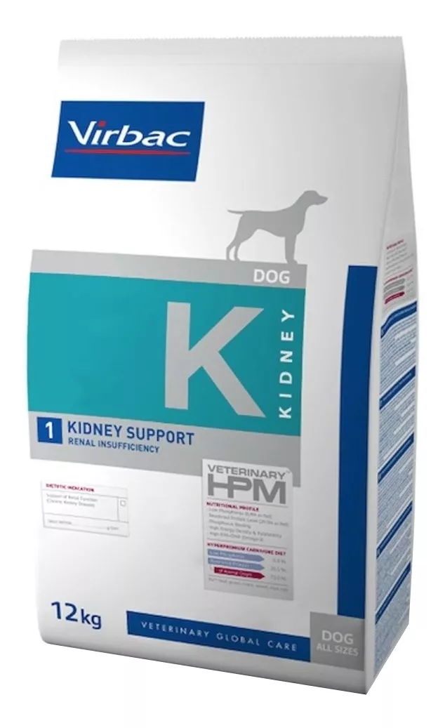 Alimento Virbac Veterinary Hpm Kidney Support Renal Insuficiency Para Perro Sabor Mix En Bolsa De 12kg