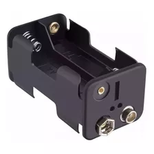 Portapila 4 Doble Aa Con Conector Bateria 9v Snap 