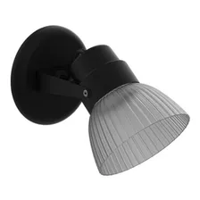 Aplique Con Base De Acero Y Tulipa De Pvc Ideal Para Baño Color Negro