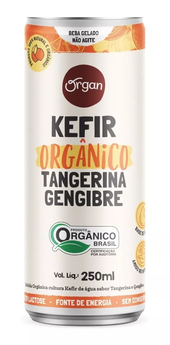 Kefir Organico Tangerina Gengibre Organ Und 250ml