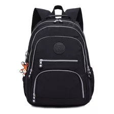 Mochila Vallera Escolar Mochila Escolar Trabalho Juvenil Resistente Mochila Grande Menina Cor Preto 30l