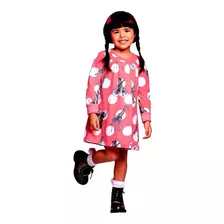 Vestido Nanai Infantil Menina Manga Longa Leve Safari 1 A 8