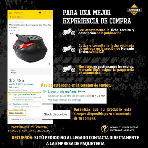 Kit Espejo Honda Cargo 150 Cgl125 Tool 125 Xr150l Xre300 Foto 4