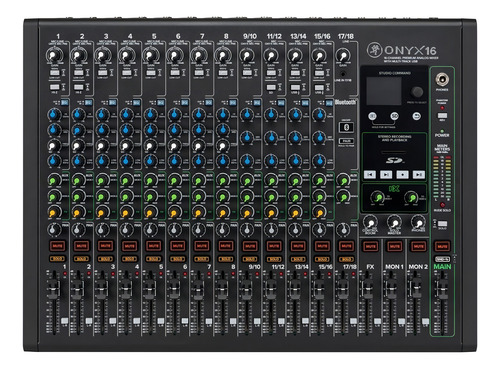 Consola Mixer Mackie Onyx16 16 Canales Analógica Usb Sd Bt
