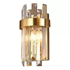 Arandela Luminária Clássica Sindora Dcb00219 Cristal 33cm Cor Dourado