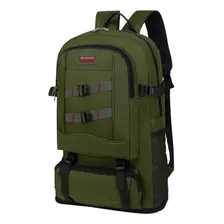 Mochila Deportiva Viaje Escolar Back Pack Táctica 1596 Xsh Color Verde Militar