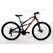 Mountain Bike Fire Bird Mtb Doble Suspensión 2022 R29 18 21v Frenos De Disco Mecánico Cambios Shimano Color Negro/naranja 