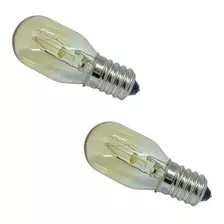 Kit 2 Lampadas E14 15w 127v P/ Fogoes Geladeiras Microondas