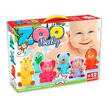 Brinquedo De Montar Zoo Baby 19 Peças Big Star 070-zb